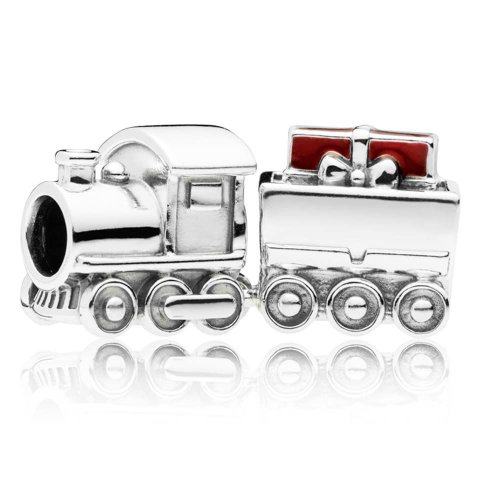 Charm PANDORA en plata de ley Tren de Navidad - 797519EN27