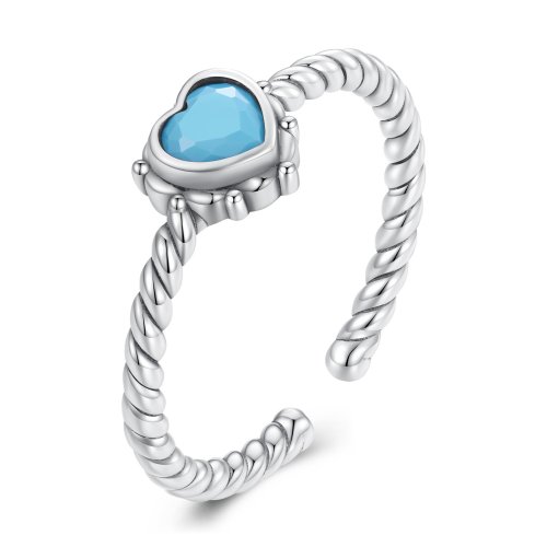 Anillo abierto en forma de corazón estilo Pandora - SCR927 Anillo abierto en forma de corazón estilo Pandora - SCR927