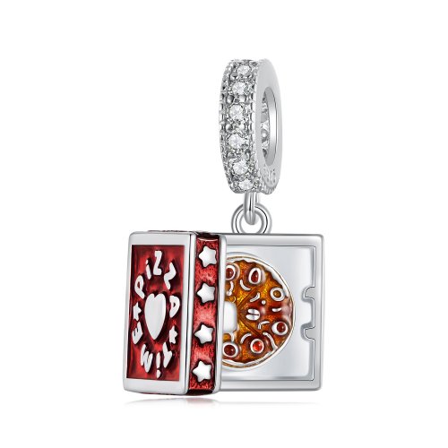 Colgante de pizza divertida estilo PANDORA - SCC2841 Colgante de pizza divertida estilo PANDORA - SCC2841