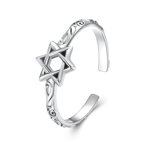Anillo de estrella de seis puntas estilo PANDORA - SCR1078-E