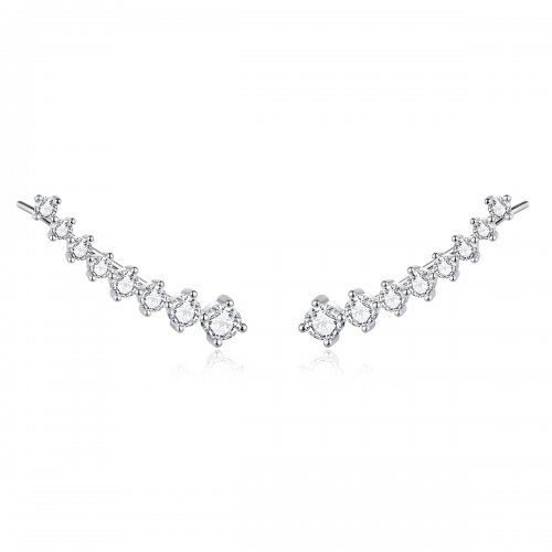 Aretes con luz brillante plateada estilo Pandora - SCE920 Aretes con luz brillante plateada estilo Pandora - SCE920