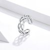 Anillo abierto de textura tejida de plata estilo Pandora - SCR675