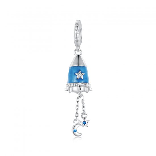 Colgante estilo PANDORA con forma de estrella, luna y cohete - SCC2788 - Haga click en la imagen para cerrar