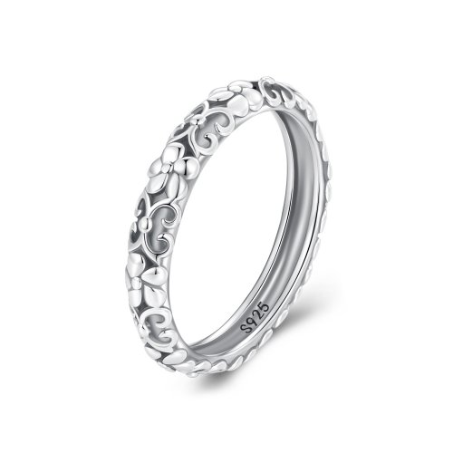Anillo de estilo Pandora con patrón retro - SCR958