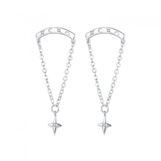 Pendientes con borlas y estrellas estilo PANDORA - SCE1767 - Haga click en la imagen para cerrar