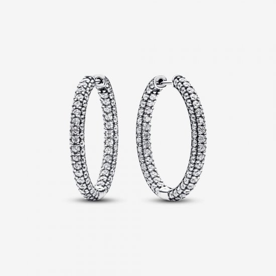 Pendientes de Aro Fila de Pavé de Pandora Timeless - 293016C01 - Haga click en la imagen para cerrar