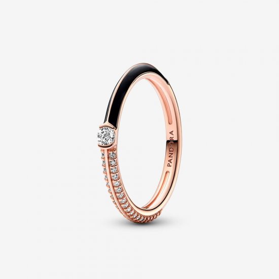 Anillo Dual Negro y Pavé de Pandora ME - 182528C01 - Haga click en la imagen para cerrar