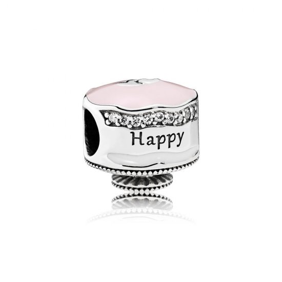 Charm Pastel de Feliz Cumpleaños Mixed Enamel & Clear CZ PANDORA - Haga click en la imagen para cerrar