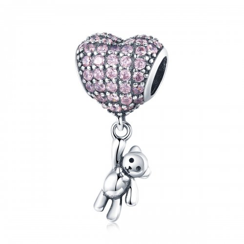 Encanto de Oso y Globo de Plata al estilo Pandora - SCC1054