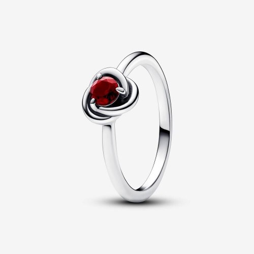 Anillo Pandora Círculo Eternity Rojo - 192993C01