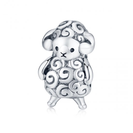 Charm de Plata Estilo Pandora con Pequeña Ovejita - BSC187 - Haga click en la imagen para cerrar
