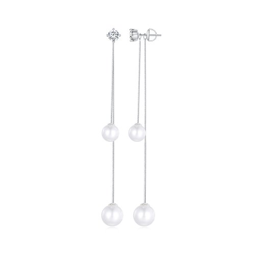 Pendientes colgantes de cuentas con borlas al estilo Pandora - BSE890