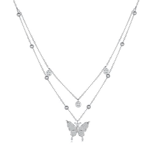 Collar de Doble Cadena con Estilo Pandora - BSN308