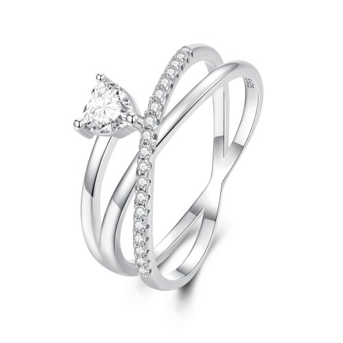 Anillo de triple banda estilo Pandora - BSR336