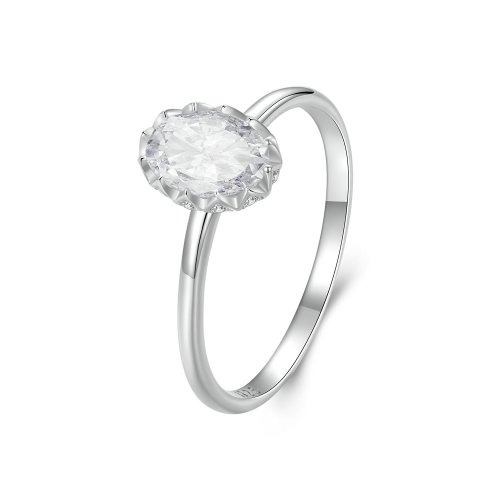 Anillo de moissanita estilo PANDORA Brilliant Beauty de 1 ct (con un certificado) - MSR049
