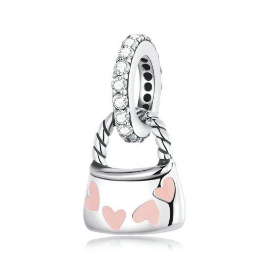 Pandora Style Exquisito Colgante de Bolso en Forma de Corazón - SCC2153 - Haga click en la imagen para cerrar