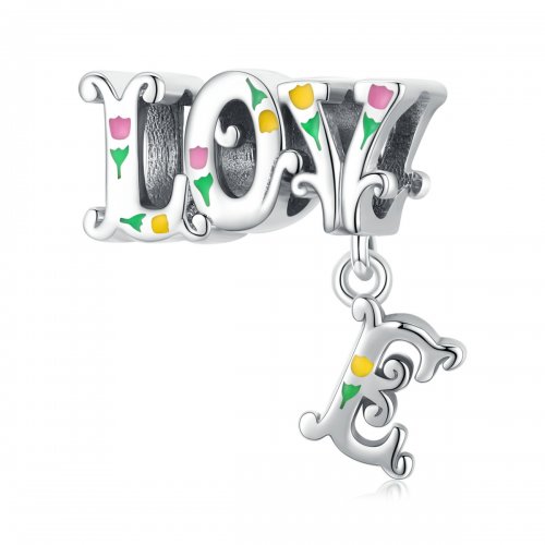 Encanto de letras tridimensionales de estilo Pandora - BSC518