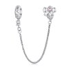 Cadena de seguridad de silicona con forma de lazo estilo PANDORA - BSC1053