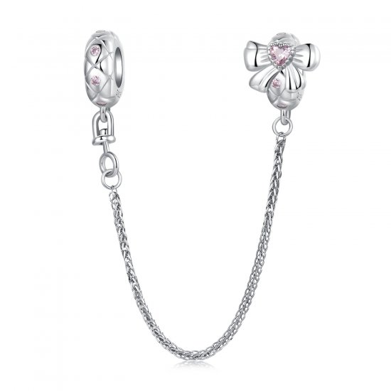 Cadena de seguridad de silicona con forma de lazo estilo PANDORA - BSC1053 - Haga click en la imagen para cerrar