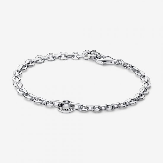 Pulsera Cadena Gruesa Pavé Pandora Signature - 592777C01 - Haga click en la imagen para cerrar