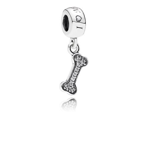 Charm colgante en plata de ley Amo a mi perro PANDORA