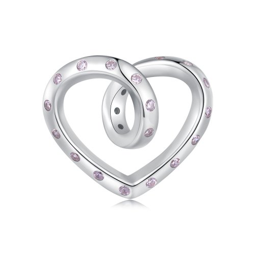 Charm de Corazón Enredado al Estilo Pandora - BSC928