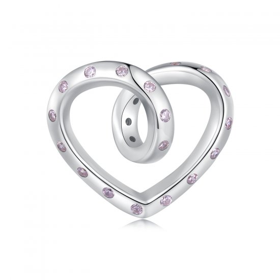 Charm de Corazón Enredado al Estilo Pandora - BSC928 - Haga click en la imagen para cerrar