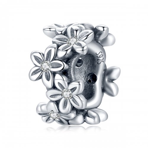 Charm estilo Pandora con flores retro - SCC1938