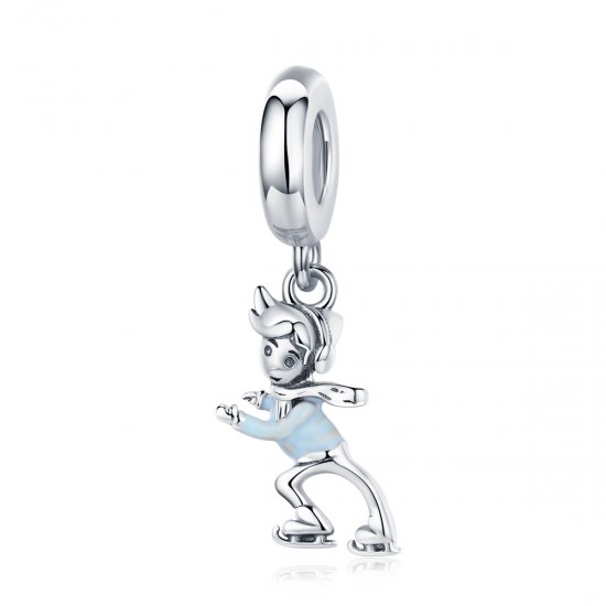 Colgante estilo Pandora de un niño pequeño esquiando - SCC1352 - Haga click en la imagen para cerrar