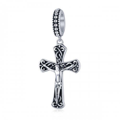 Estilo Pandora Plata La Cruz de Jesús Colgante - SCC1407