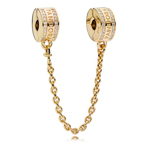 Cadena de seguridad en PANDORA Shine Corazones Firma PANDORA - 767027CZ