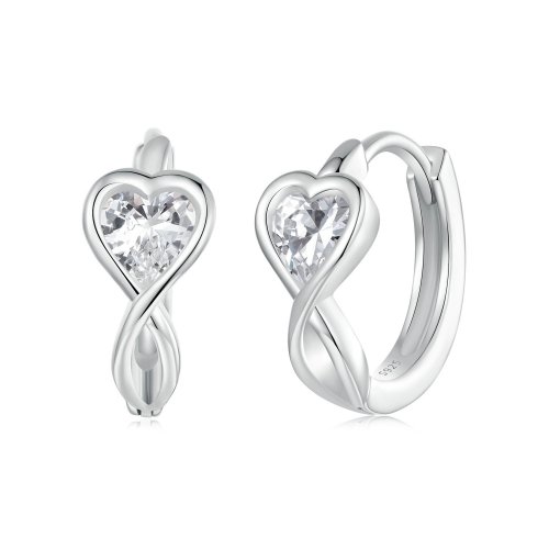 Pendientes con diseño de infinito y amor estilo PANDORA - BSE1004