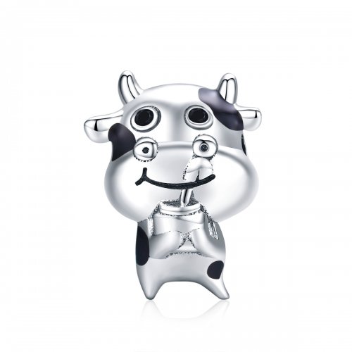 Charm de Plata Estilo Pandora Pequeña Vaca - SCC1574