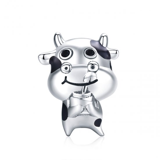 Charm de Plata Estilo Pandora Pequeña Vaca - SCC1574 - Haga click en la imagen para cerrar