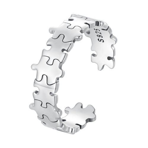 Anillo de puzzle de estilo Pandora - SCR925