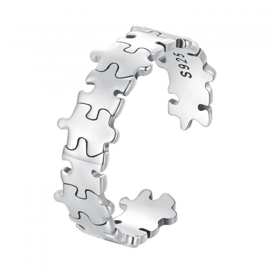 Anillo de puzzle de estilo Pandora - SCR925 - Haga click en la imagen para cerrar