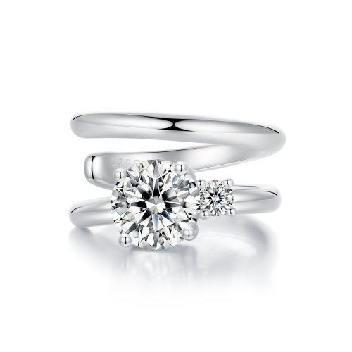 Pendientes estilo brazalete de doble moissanita estilo PANDORA (con un certificado) - MSE058