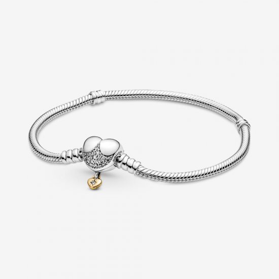 Pulsera de cadena de serpiente con corazón de Disney Princess Pandora Moments - 569563C01 - Haga click en la imagen para cerrar