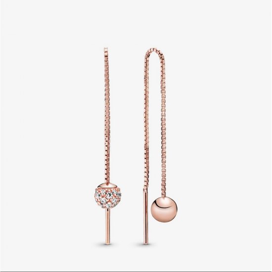 Pendientes colgantes PANDORA Pulidos y Pavé - 288325CZ - Haga click en la imagen para cerrar