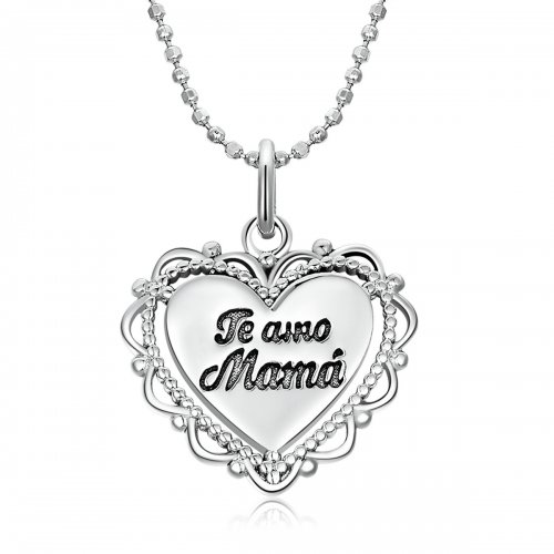 Collar de amor estilo Pandora con encaje - SCN470