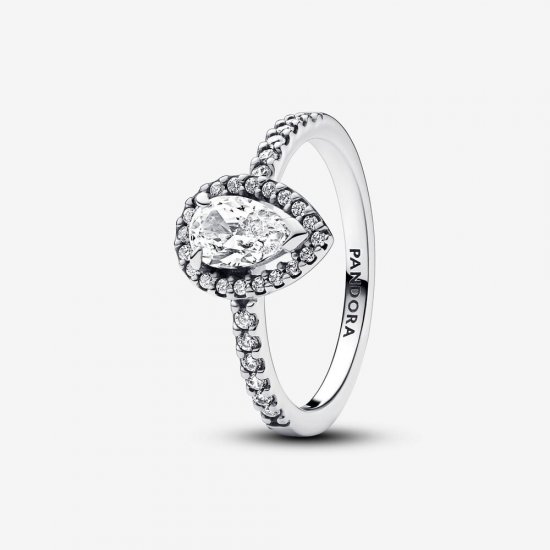 Anillo Pandora Halo Brillante Corte Pera - 192835C01 - Haga click en la imagen para cerrar