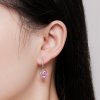 Aretes de argolla con corazón fundiéndose al estilo Pandora - BSE833