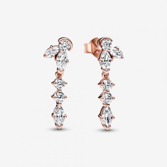 Pendientes colgantes de la colección PANDORA Sparkling Herbarium Cluster - 282404C01 - Haga click en la imagen para cerrar