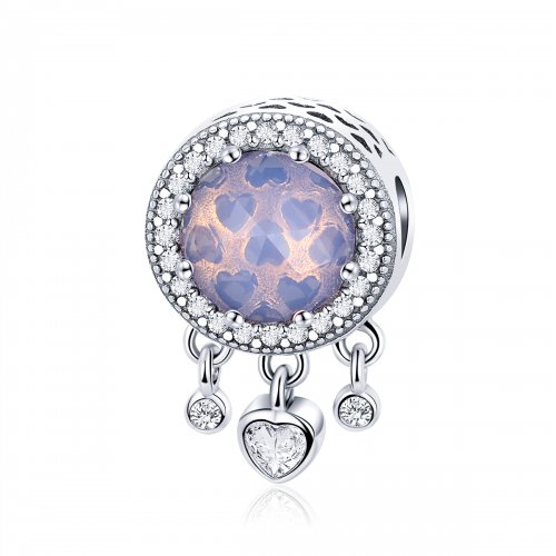 Charm de corazón brillante estilo Pandora - SCC999