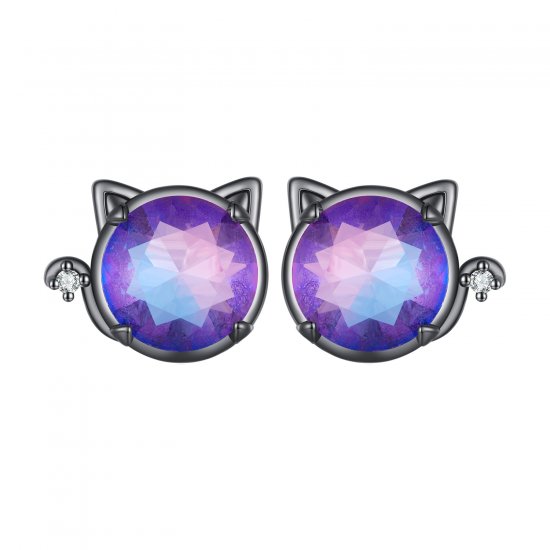 Pendientes de Gato estilo Pandora - SCE1568 - Haga click en la imagen para cerrar