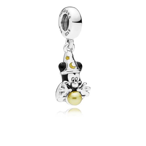 Charm Colgante PANDORA en plata de ley Mickey Brujo - 797493ENMX
