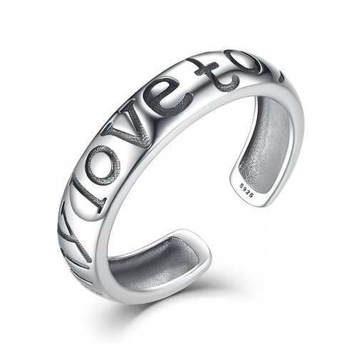 Anillo abierto estilo Pandora de amor para parejas - VSR014