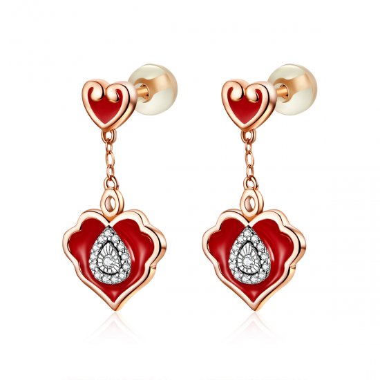 Pendientes de botón estilo Pandora Wishful Lines - BSE324 - Haga click en la imagen para cerrar