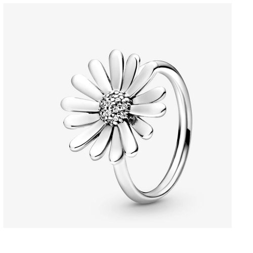Anillo llamativo de margarita PANDORA con pavé - 198817C01