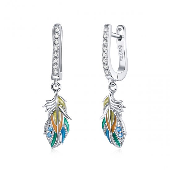 Estilo Pandora Aretes de Aro Iroha - BSE485 - Haga click en la imagen para cerrar